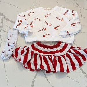Candy Cane Kids Matching Set